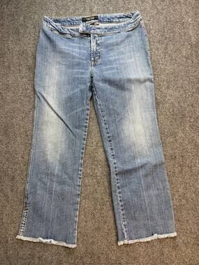Vintage Y2K Rampage Jean Company Women’s Juniors Size 7 Capri Jeans Frayed Hem